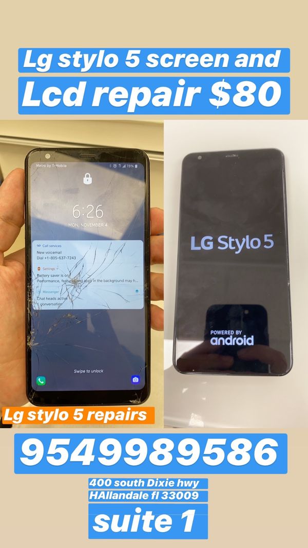 Lg stylo 5 screen and lcd replacement for Sale in Miami, FL - OfferUp