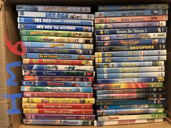 KIDS / CHILDREN DVD MOVIES: ICE AGE, SHARK TALE, SHREK, HAPPY FEET ...