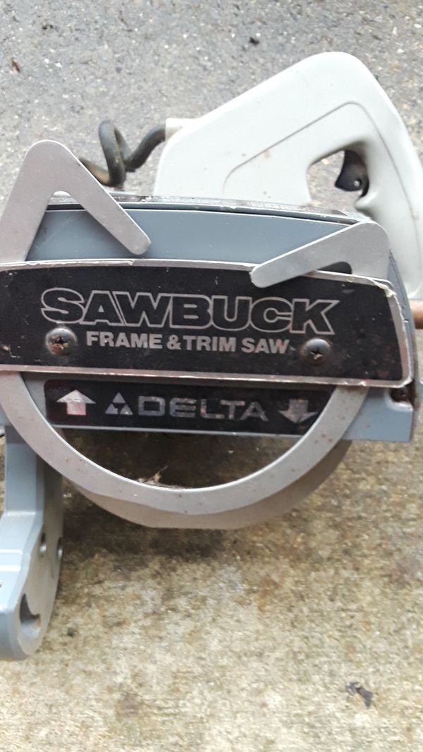 Delta sawbuck frame and trim saw with stand "radial arm saw" for Sale