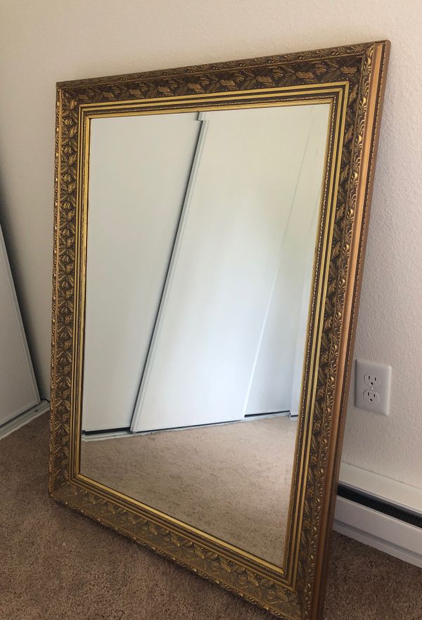 Bombay Furniture Company Gold leaf wood frame wall mirror large for Sale in Bellevue, WA OfferUp
