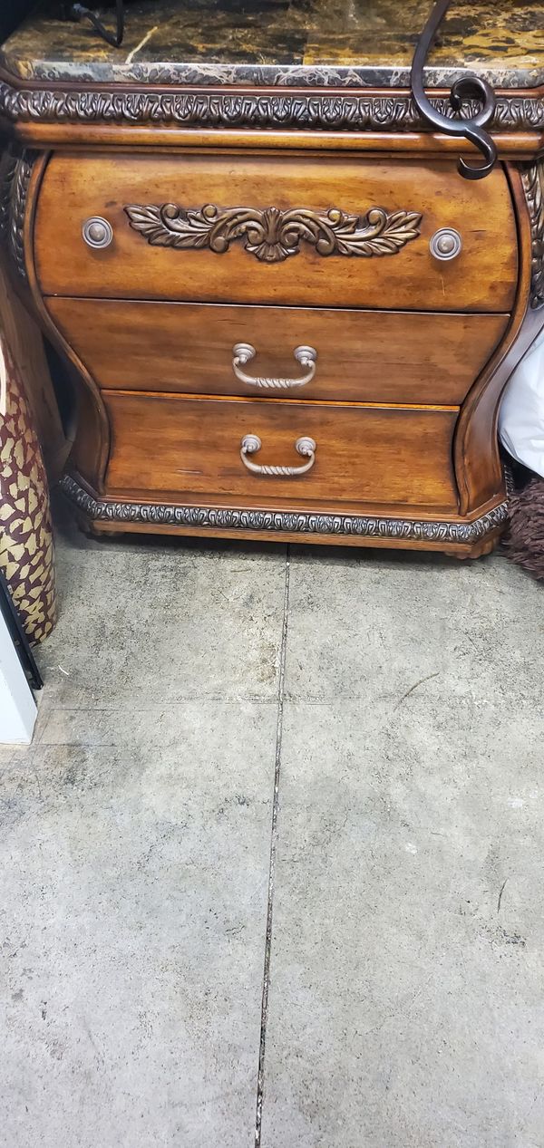 Ashley furniture marble top night stand for Sale in Charleston, SC OfferUp