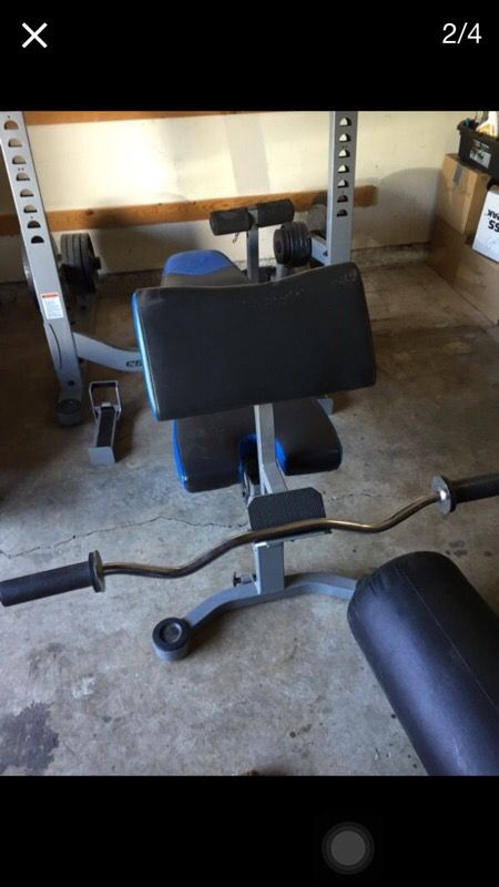 Nautilus foldable weight bench with preacher curl for Sale 