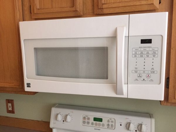 PRICE REDUCED!! Kenmore 2.1 cu ft over the range microwave white for ...