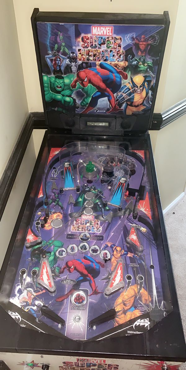 marvel heroes tabletop pinball machine