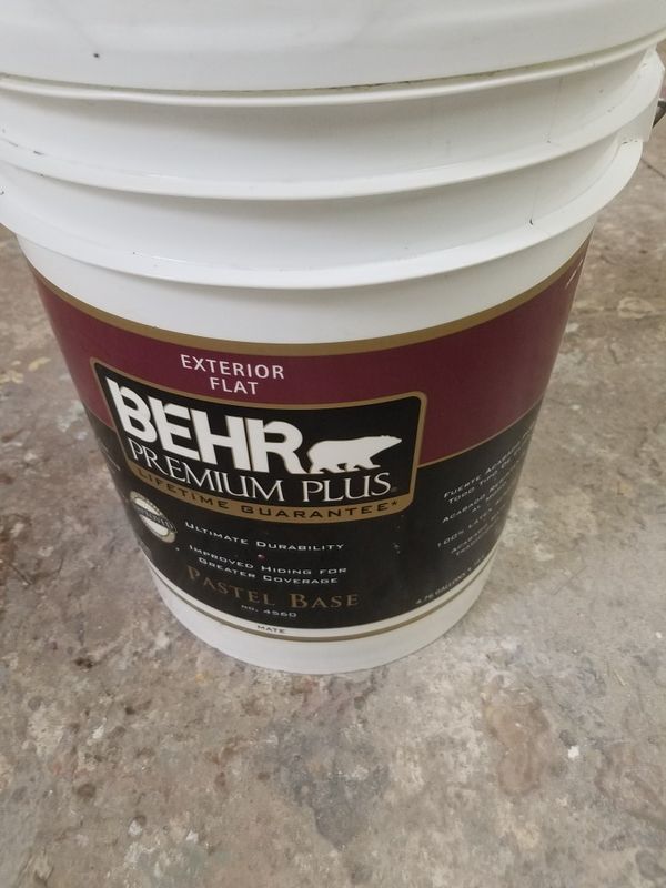 New 5 Gallon Behr Exterior Flat Paint ( Have Different Colors and