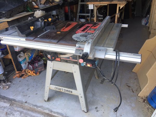 Craftsman 10” table saw with router table extension 13A for Sale in ...