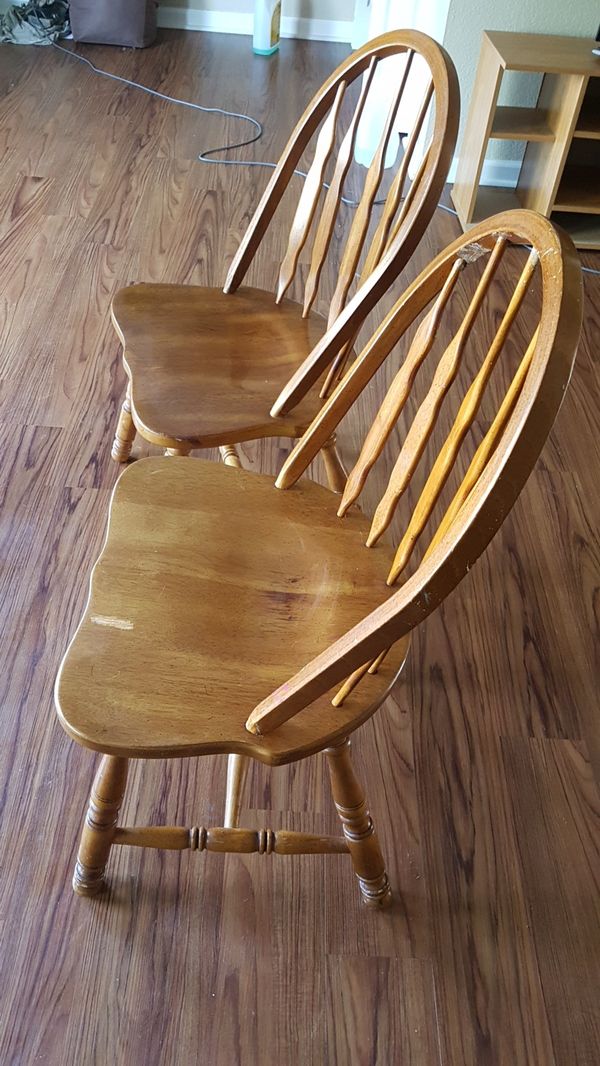 2 worn wooden chairs for Sale in Newport News, VA - OfferUp