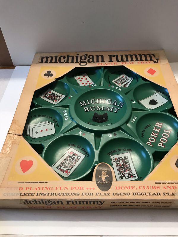 Michigan rummy black kitty plastic play tray. for Sale in East Hanover