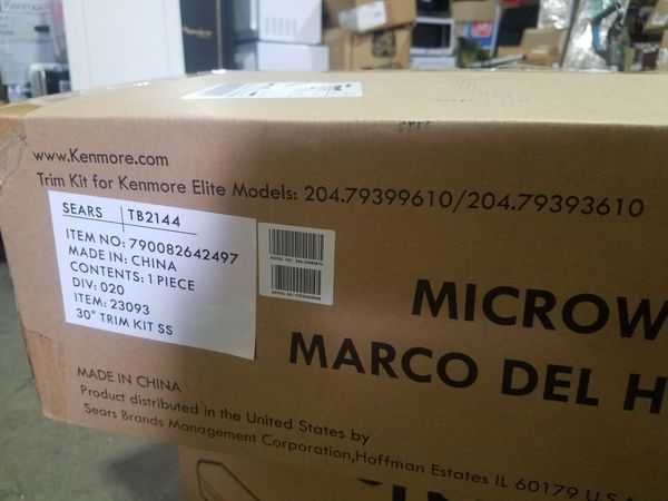 New Complete Kenmore 3060FR02 30/" Microwave Trim Kit Stainless Steel-23093