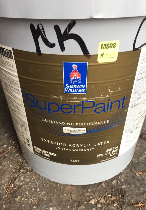 Super paint Sherwin Williams Exterior acrylic FLAT Coral for Sale in