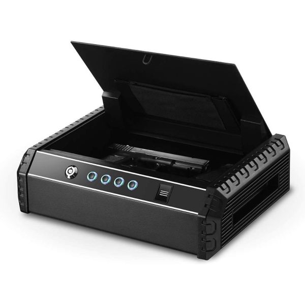 PRYMAX Biometric Gun Safe, Smart Pistol Safe with 4 Digits Code, Wall