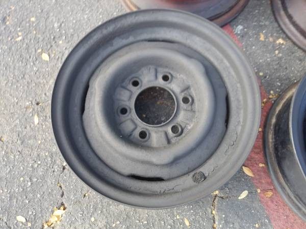 Original 15x5 inch c10 steelies 6 lug steel rims Chevy or GMC for Sale ...