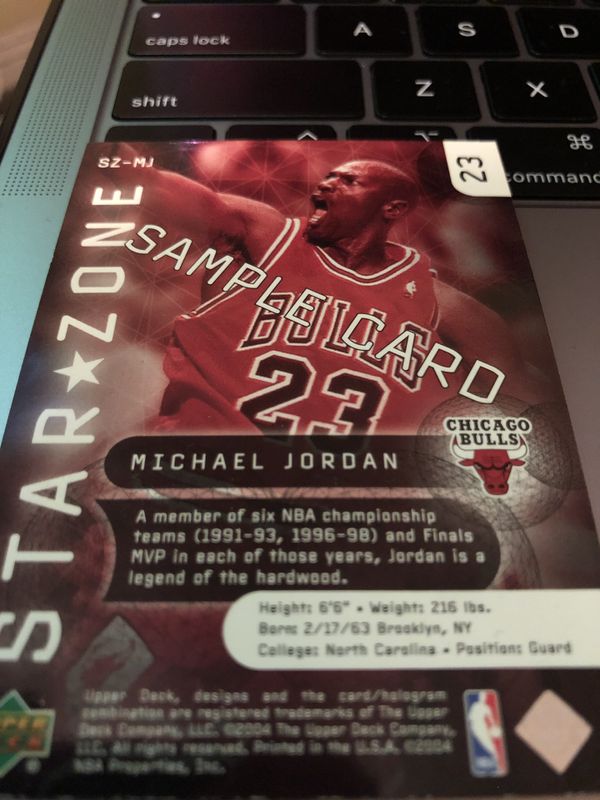 RARE Michael Jordan Upper Deck Card StarZone For Sale In Whittier CA 