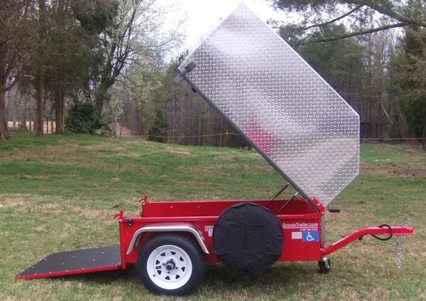 Small enclosed trailer designed for power wheelchairs or scooters for ...