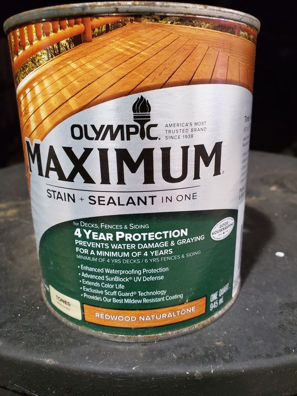 Olympic Maximum Stain and Sealant - Redwood Naturaltone for Sale in ...