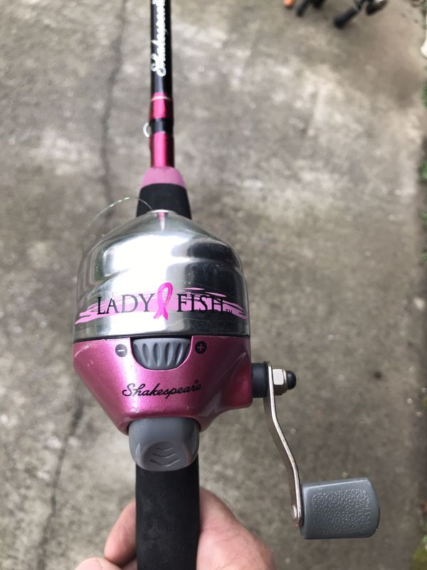 pink shakespeare fishing pole