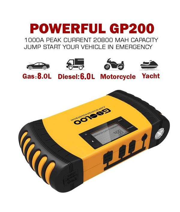 Brand New Gooloo Model GP200 Jump Starter Power Bank for Sale in