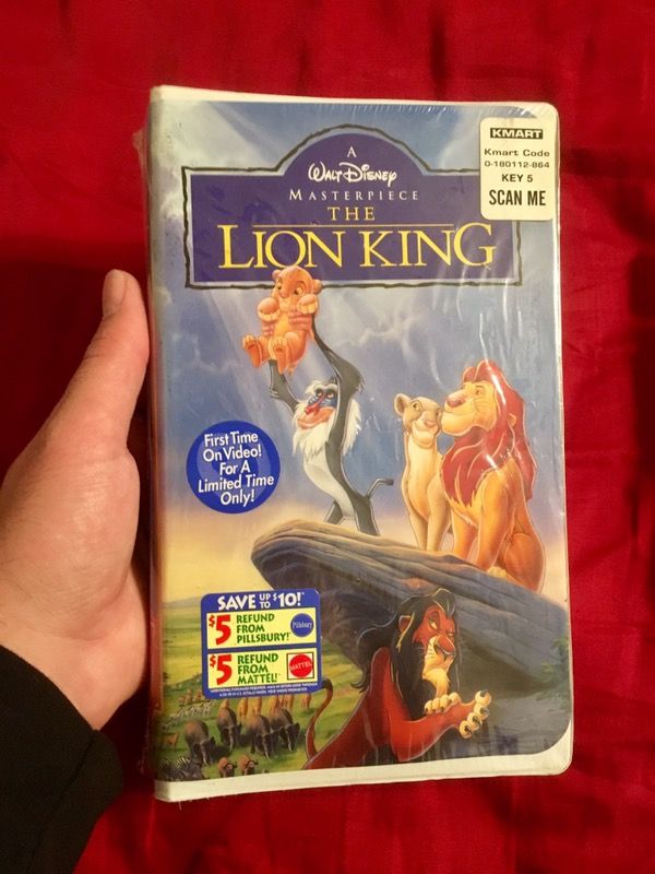 The Lion King Walt Disney Masterpiece Collection Vhs Tape 1995 For Sale 