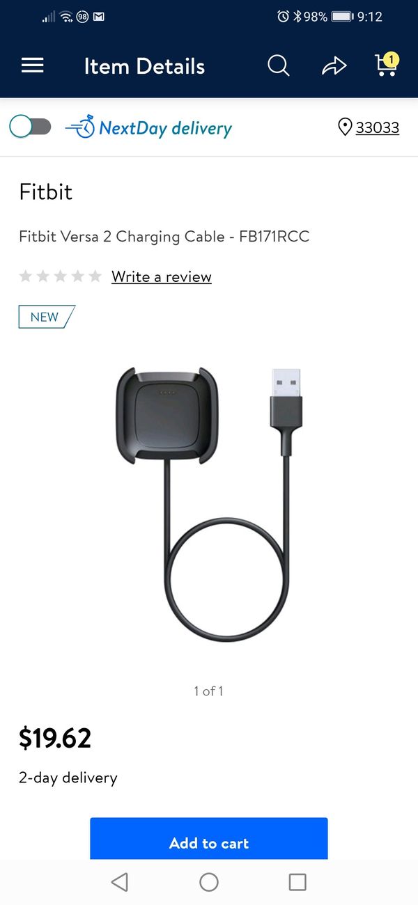 fitbit versa 2 charging cable