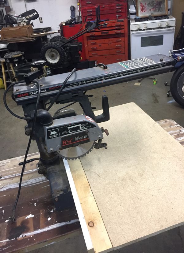 Craftsman 8 1/4 radial arm saw for Sale in Monee, IL - OfferUp