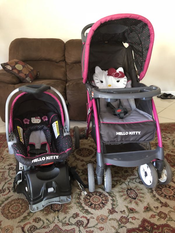 hello kitty baby stroller and carseat