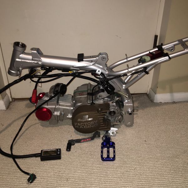 Honda Crf50 Frame with title and Engine 117cc big bore kit. for Sale in