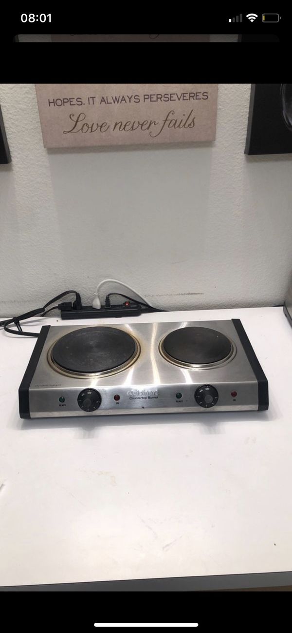 Cuisinart CastIron Double Burner Electric Hot Plate Stove for Sale in