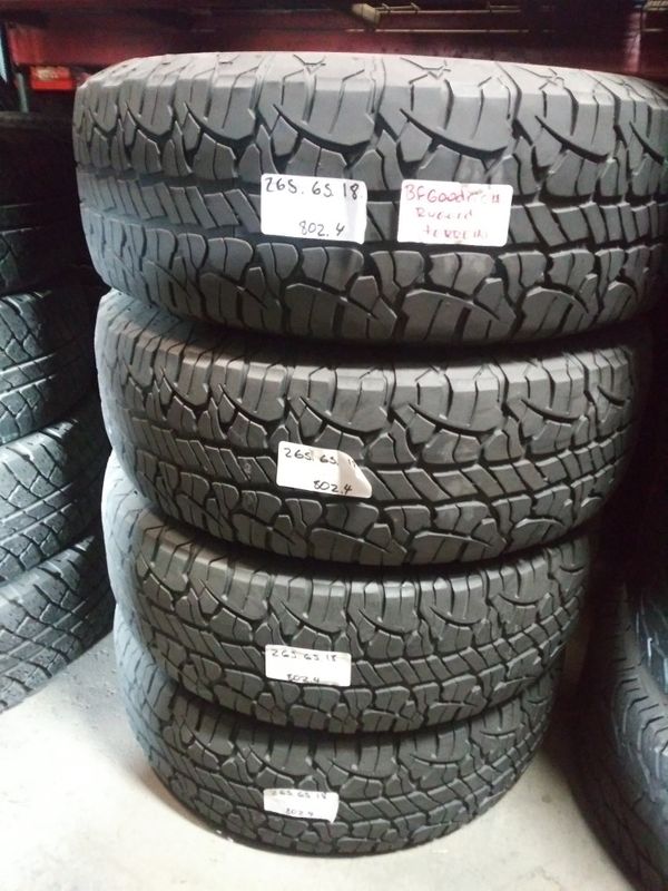 265/65R18 BF GOODRICH RUGGED TERRAIN TIRES 265 65 18 MATCHING FULL SET ...