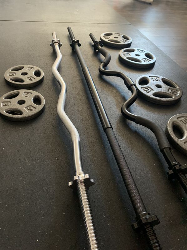 STANDARD SET (1) THREADED STRAIGHT BAR, (1) EZ CURL BAR, (1) SUPER