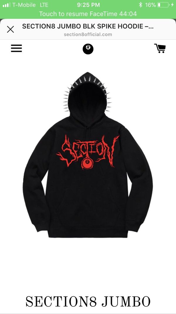 section 8 hoodie with spikes