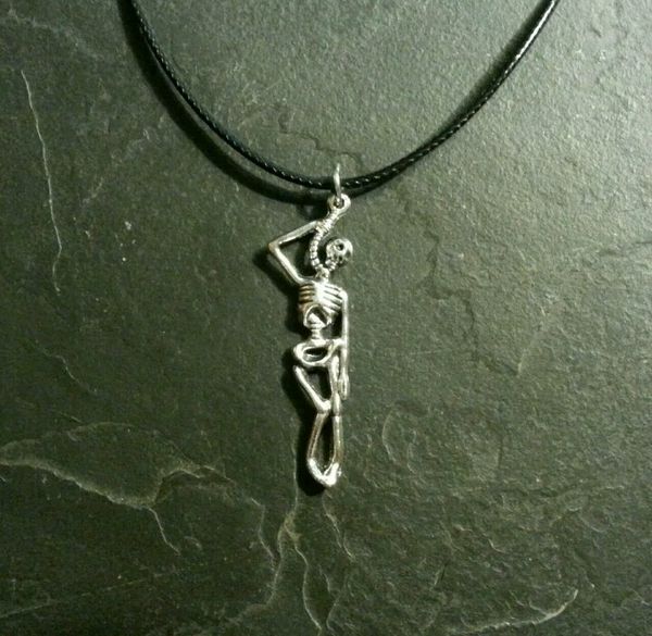 Skeleton Skull Bones Hang Man Noose Necklace Pendant Charm Gothic Macabre Gift Present for Sale ...
