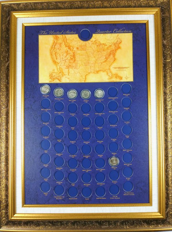 United States Quarter Collection World Reserve Display Frame w/ starter ...