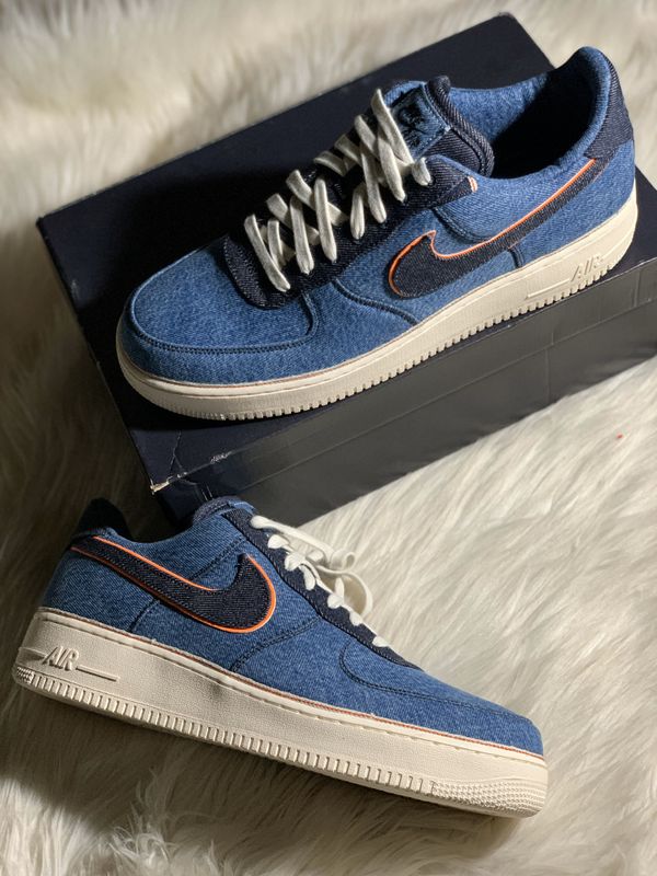 Nike Air Force 1 '07 Premium Stonewash Denim Blue AF1 Sz 13 Sneakers ...