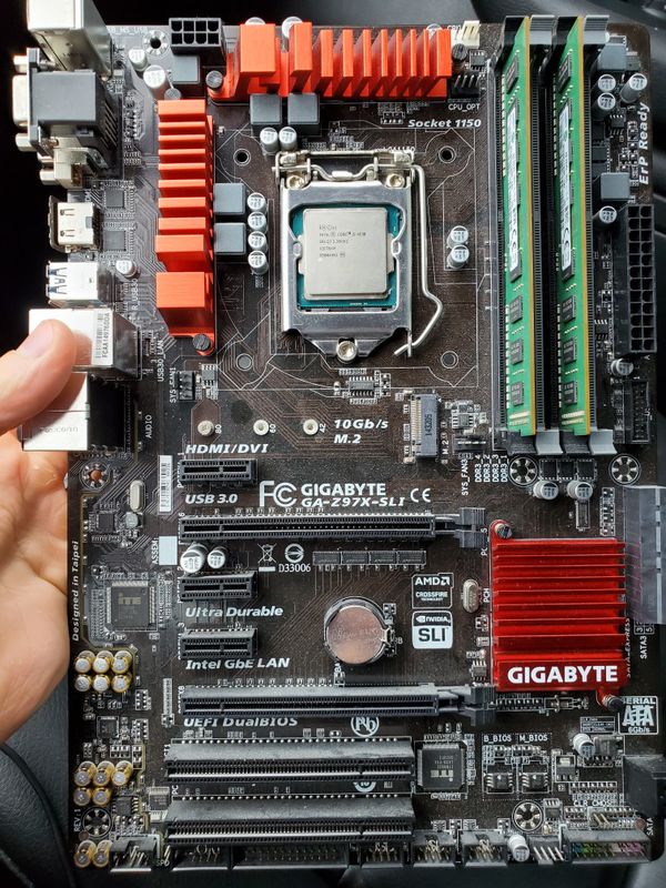 Gigabyte motherboard with 8gb ram and i5-4590 cpu for Sale in Federal