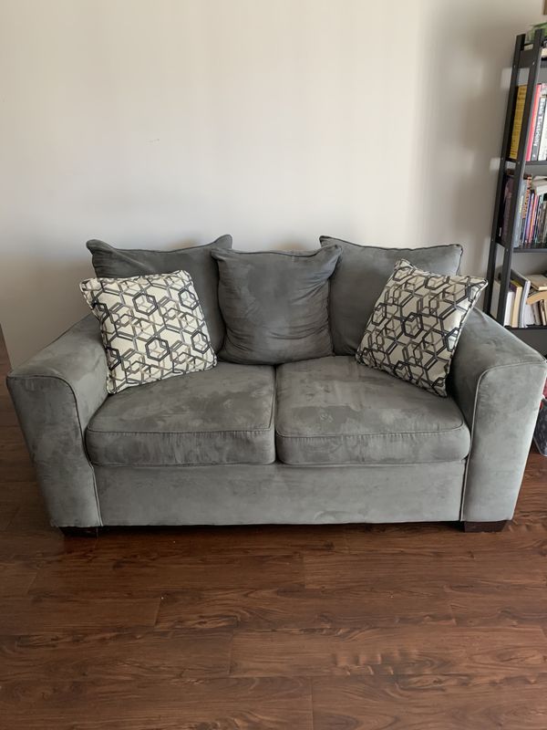 Grey Suede Sofa (EXCELLENT CONDITION) for Sale in Charlotte, NC OfferUp