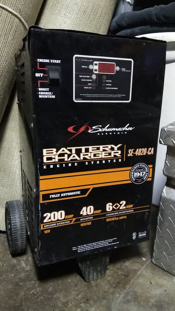 SCHUMACHER ELECTRIC BATTERY CHARGER for Sale in Riverside ...