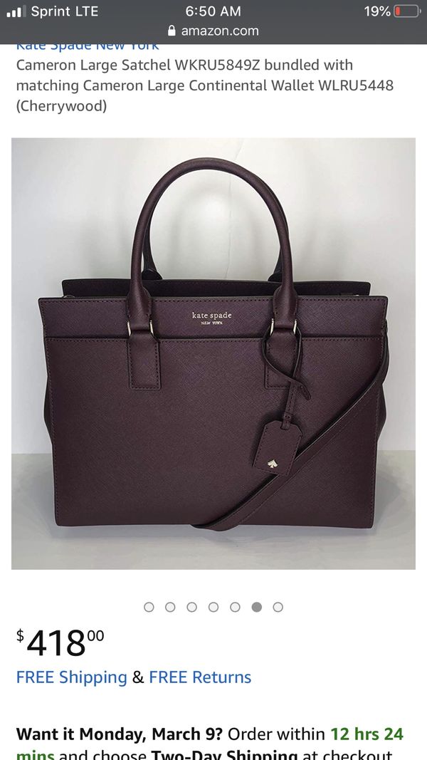 kate spade tote burgundy