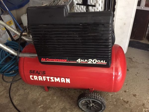 Sears craftsman belt drive 20 gallon air compressor 220v 4HP for Sale ...