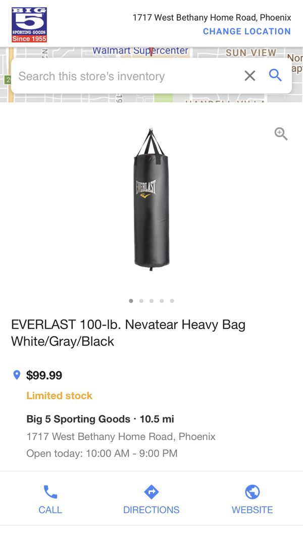 Everlast heavy bag stand with pull up and push up bars as well as 100lb heavy bag, weighted sand ...