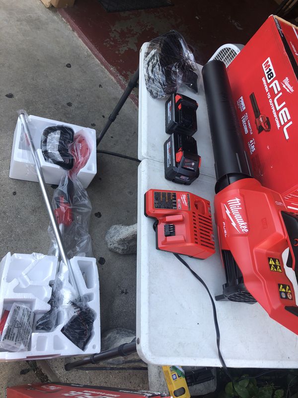 Milwaukee M18 fuel brushless blower +weed eater two battery’s 6.0 HD an