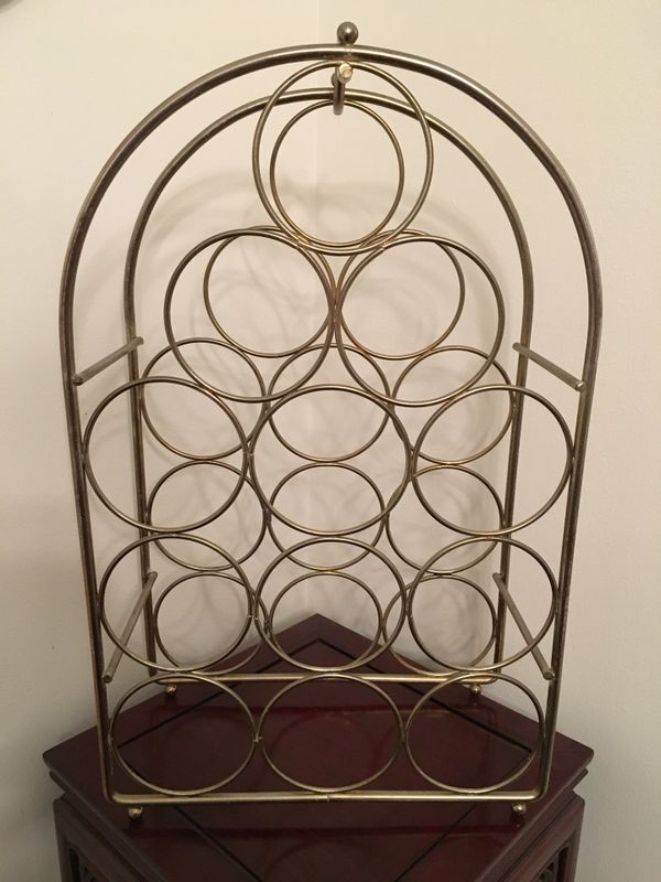 Vintage brass wine rack holder for Sale in Saint Petersburg, FL OfferUp