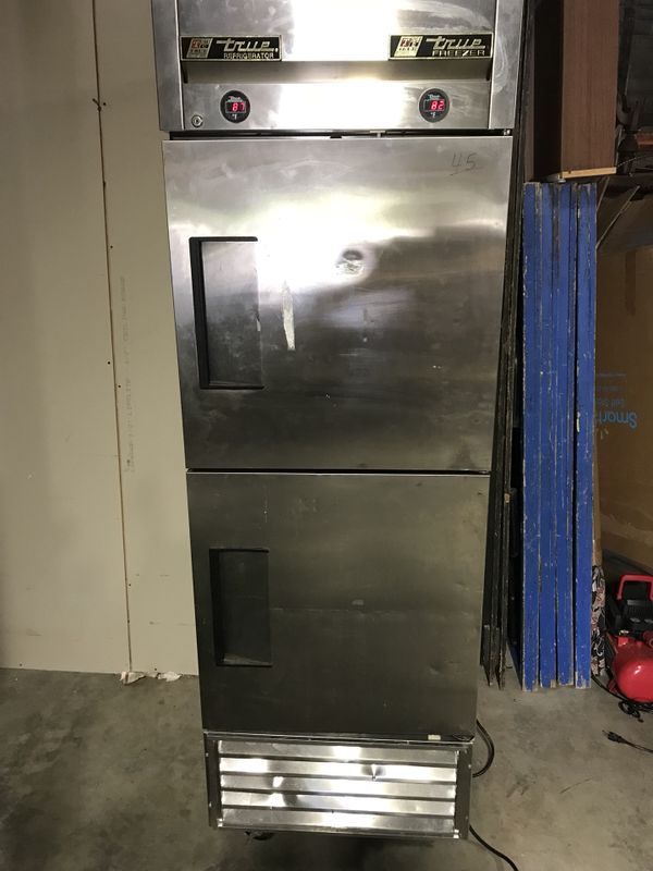 True commercial combo freezer/ fridge refrigerator model t23dt for