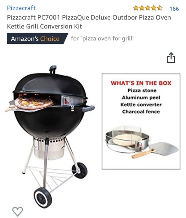 Deluxe Outdoor Pizza Oven For Kettle Grill Conversion Kit For Sale In