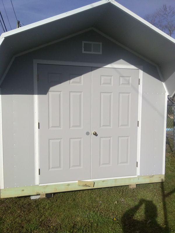 10x12 Insulated Metal Storage Building Portable Shed Mouse Proof for