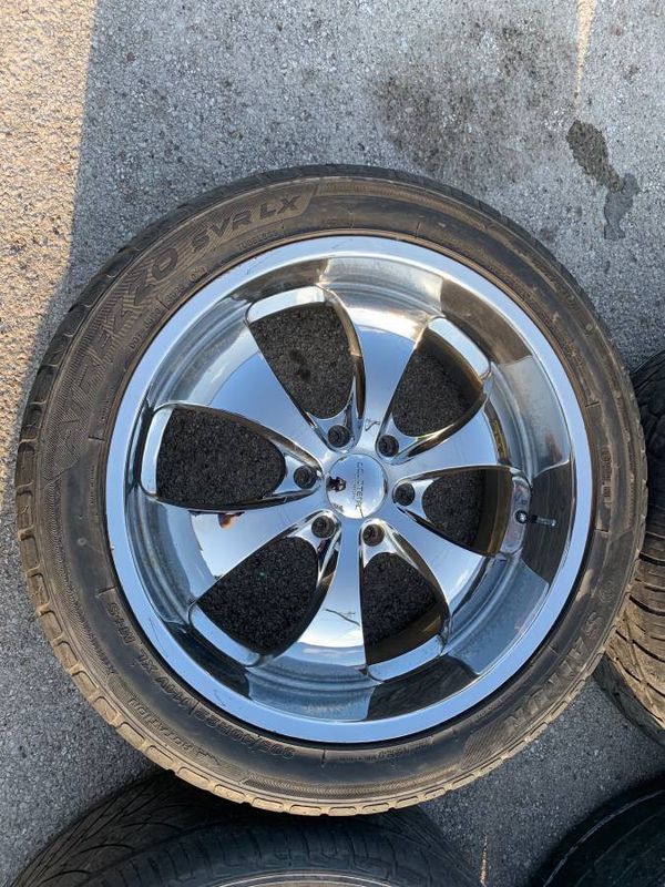 Chrome 22” Rims and Tires 6 Lug Wheels Ford F150 Expedition F-150 22s ...