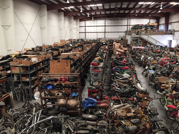 Warehouse Full Of Motorcycle Parts In Fontana For Harley Davidson