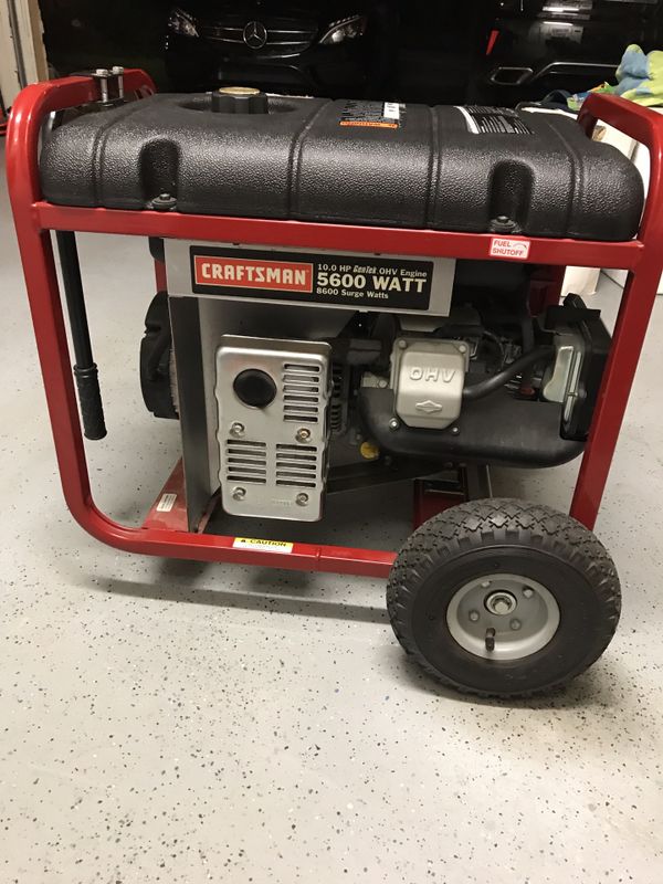 Portable Gas Powered Craftsman 10.0 HP GenTek OHV Engine 5600 Watt 8600 ...