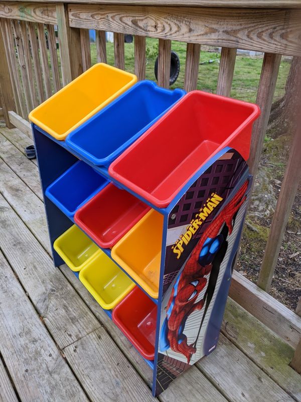 spiderman toy boxes storage