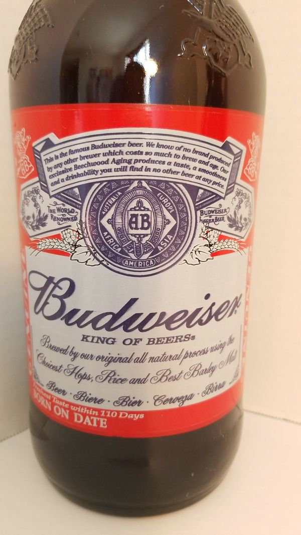 Budweiser 2 liter 15inches tall Glass Bottles for Sale in Wildomar, CA