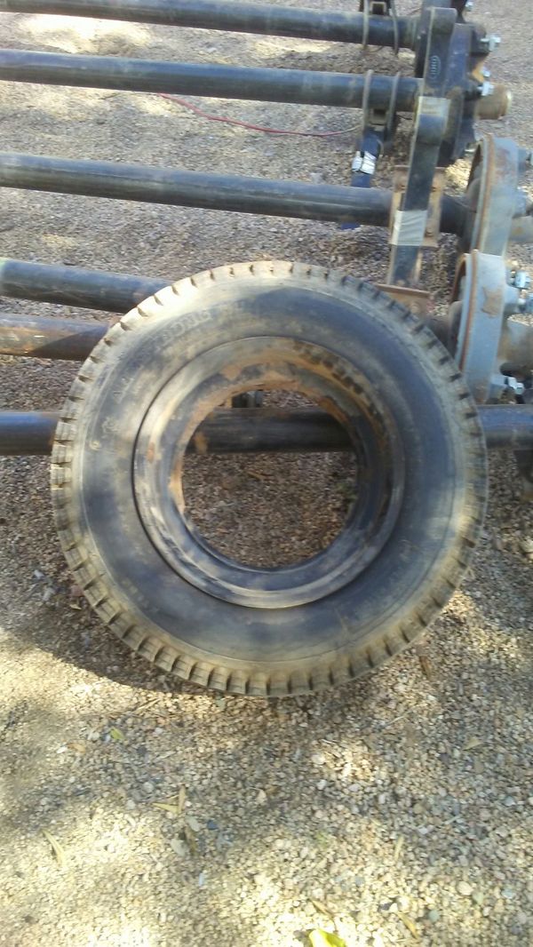 Mobile home axles and tires 1 axle two tires and wheels including
